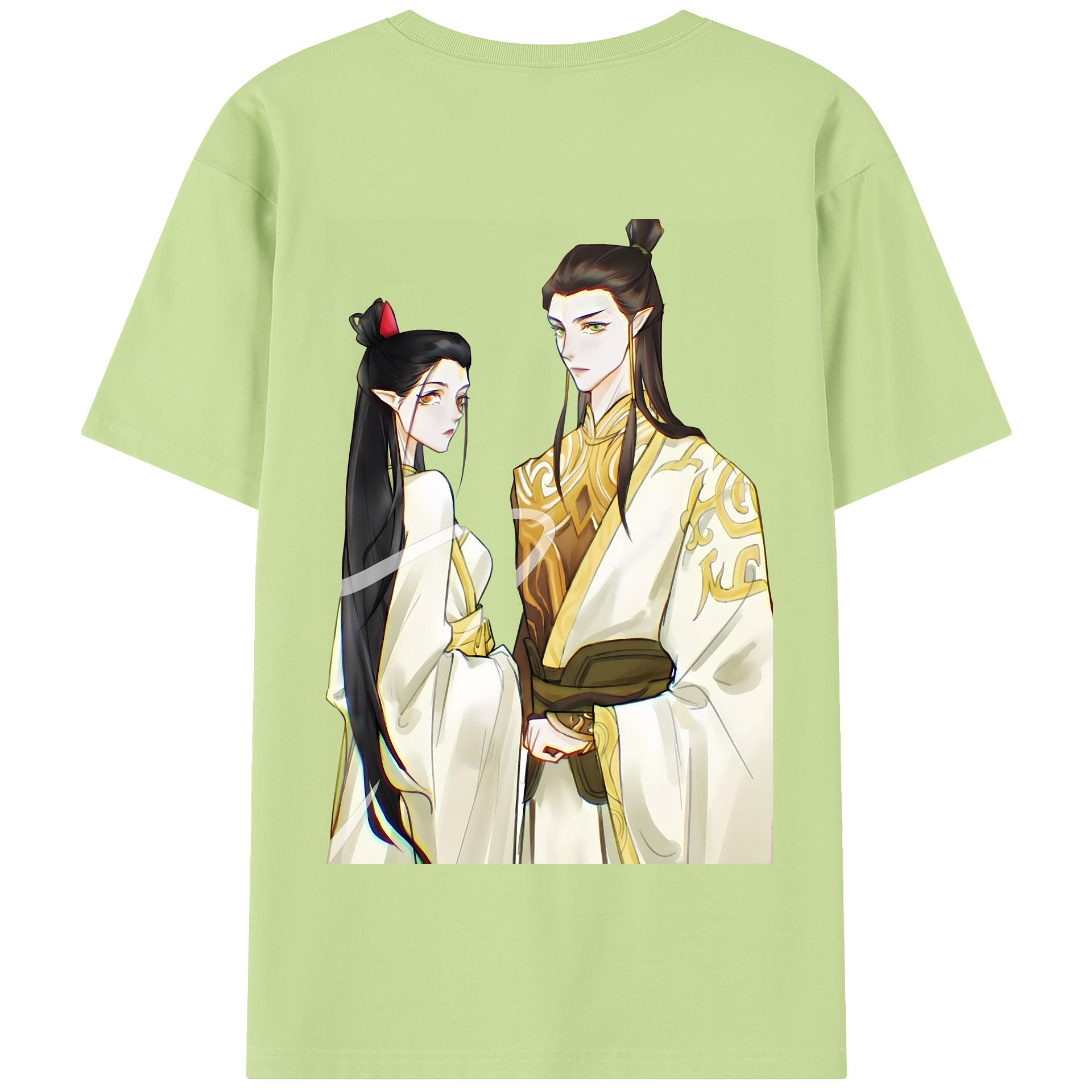 （画像用） Ne Zha 2 ナタ 魔童の大暴れ 綿100％半袖Tシャツ（背面プリント）